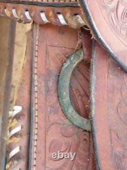 Texas Saddlery 400 Heavy duty Rawhide Western Steer Roping / Ranch Saddle