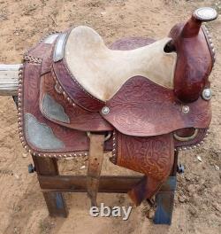 Texas Saddlery 400 Heavy duty Rawhide Western Steer Roping / Ranch Saddle