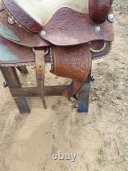 Texas Saddlery 400 Heavy duty Rawhide Western Steer Roping / Ranch Saddle