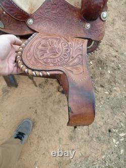 Texas Saddlery 400 Heavy duty Rawhide Western Steer Roping / Ranch Saddle