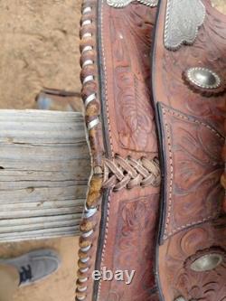 Texas Saddlery 400 Heavy duty Rawhide Western Steer Roping / Ranch Saddle