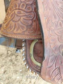 Texas Saddlery 400 Heavy duty Rawhide Western Steer Roping / Ranch Saddle