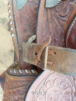 Texas Saddlery 400 Heavy duty Rawhide Western Steer Roping / Ranch Saddle