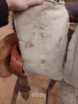 Texas Saddlery 400 Heavy duty Rawhide Western Steer Roping / Ranch Saddle