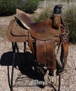 Todd McGiffin Hard Seat Roping Ranch Saddle 15