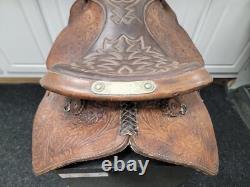 Tooled Leather 15 Simco Western Saddle a-x