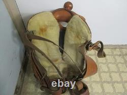 Tooled Leather Western Ranch Roping Horse Saddle 15,16,17 inches