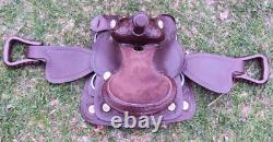 Tough One King Series Western Miniature 8 Child's Saddle- SILVER CONCHOS -GREAT