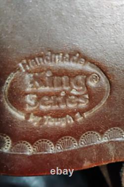 Tough One King Series Western Miniature 8 Child's Saddle- SILVER CONCHOS -GREAT