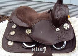 Tough One King Series Western Miniature 8 Child's Saddle- SILVER CONCHOS -GREAT