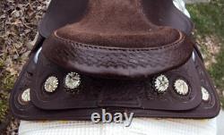 Tough One King Series Western Miniature 8 Child's Saddle- SILVER CONCHOS -GREAT