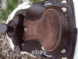 Tough One King Series Western Miniature 8 Child's Saddle- SILVER CONCHOS -GREAT