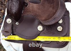 Tough One King Series Western Miniature 8 Child's Saddle- SILVER CONCHOS -GREAT