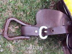 Tough One King Series Western Miniature 8 Child's Saddle- SILVER CONCHOS -GREAT