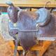 Traditional Tooled Buckstitch Leather Western Saddle, Brown 14 In For Horse