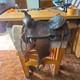 Traditional Tooled Leather Western Saddle, Brown 15 In For Horse