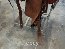 Trail Saddle 15.5 Inch Western Saddle comes ready to use with back cinch