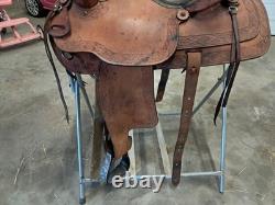 Trail Saddle 15.5 Inch Western Saddle comes ready to use with back cinch