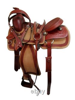 Trail Saddle Western Pro Pleasure Tooled Leather Used Horse Tack Set 15 16 17 18