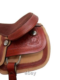 Trail Saddle Western Pro Pleasure Tooled Leather Used Horse Tack Set 15 16 17 18