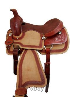 Trail Saddle Western Pro Pleasure Tooled Leather Used Horse Tack Set 15 16 17 18