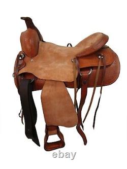 Trail Western Saddle Horse Pleasure Tooled Leather Used Tack Set 18 17 16 15