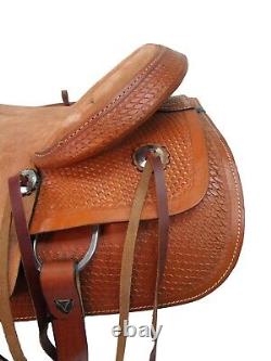 Trail Western Saddle Horse Pleasure Tooled Leather Used Tack Set 18 17 16 15