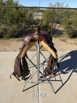 Trent Ward Ranch cutter Western Saddle 15.5 Seat Great Condition- Used