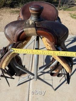 Trent Ward Ranch cutter Western Saddle 15.5 Seat Great Condition- Used
