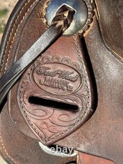Trent Ward Ranch cutter Western Saddle 15.5 Seat Great Condition- Used
