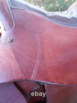 Tucker Endurance Brown Leather Western Saddle 17 Seat Medium Tree USA Made NICE