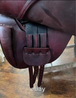 Tucker Saddlery Pleasure Trail Riding Western Saddle 17in Brown Leather Wool