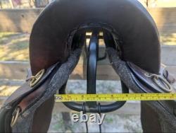 Tucker Saddlery Pleasure Trail Riding Western Saddle 17in Brown Leather Wool