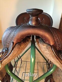 Tucker Trail Saddle Cheyenne Frontier Tooled 17.5