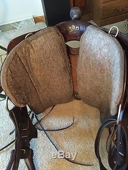 Tucker Trail Saddle Cheyenne Frontier Tooled 17.5