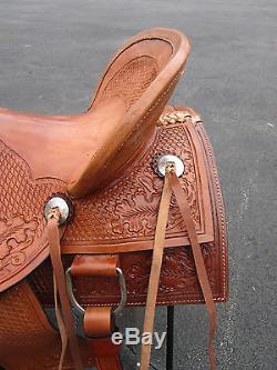 Used 15 16 Wade Roper Ranch Roping Western Cowboy Pleasure Leather Horse Saddle