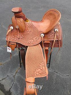 Used 15 16 Wade Roper Ranch Roping Western Cowboy Pleasure Leather Horse Saddle