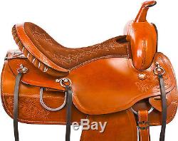 USED 15 16 WESTERN ROPING RANCH PLEASURE TRAIL HORSE LEATHER SADDLE TACK