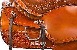 USED 15 16 WESTERN ROPING RANCH PLEASURE TRAIL HORSE LEATHER SADDLE TACK