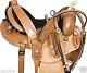 Used 15 Leather Round Western Barrel Racer Pleasure Trail Horse Saddle Tack Set