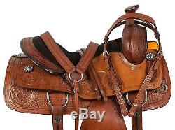 Used 16 Custom Western Reiner Reining Pleasure Trail Horse Leather Saddle