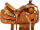 Used 16 Western Horse Saddle Leather Pleasure Trail Barrel Racing Cowboy Tack