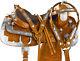 Used 16 Western Show Saddle Leather Silver Tack Pleasure Trail Parade Horse