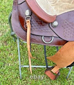 Ultralightweight Synthetic Western Pleasure Saddle Pony Youth 14 1/2 Inch Seat