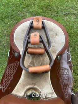 Ultralightweight Synthetic Western Pleasure Saddle Pony Youth 14 1/2 Inch Seat