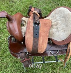 Ultralightweight Synthetic Western Pleasure Saddle Pony Youth 14 1/2 Inch Seat