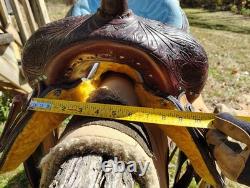Unbranded Western Saddle, Suede Seat And Tan Rough Out Fenders