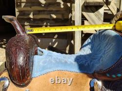 Unbranded Western Saddle, Suede Seat And Tan Rough Out Fenders