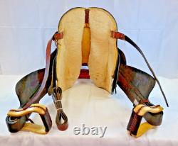 Uncommon Double R USA 15 Western Suede/Rawhide Saddle