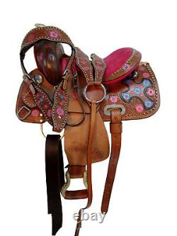 Used 10 12 13 Western Youth Kids Child Barrel Racing Pleasure Horse Trail Saddle